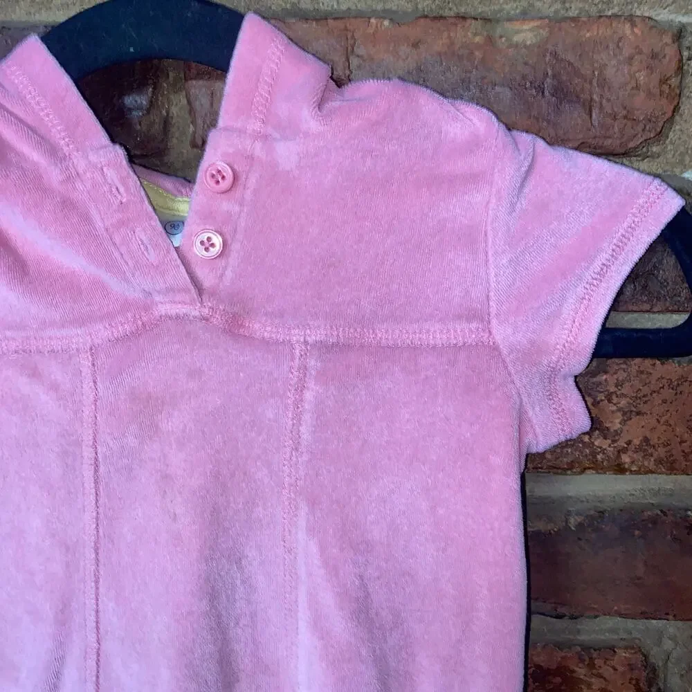 Hanna Andersson Girls Pink Terry Cloth Swim Cover-Up Dress Youth Size 90 US 3 3T